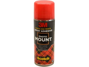 3M PhotoMount Spray Adhesive, 1 x 400 ml Can, Ideal for mounting photographs, prints and pictures