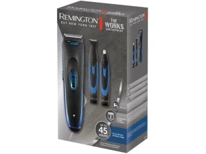 Men's Shaving Kit, Includes Hair Clippers; Precision Trimmer with Stubble Comb; Nose and Ear Hair Trimmer HC910