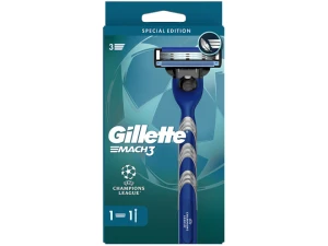 High-quality Gillette EMACH3 razor for smooth shaving and skin comfort. Official Champions League edition.