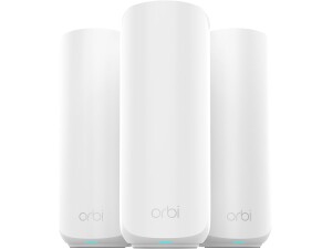 NETGEAR Orbi 370 Series | WiFi 7 Mesh System | RBE373 | Mesh WiFi Router + 2 Satellites | Up To 3.6 Gbps Speed | Covers 4,500 sq. ft | 70 Devices | 2.5GB Internet Port | Dual Band BE3600