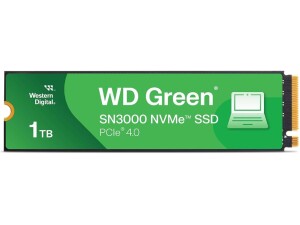 WD Green SN3000(WDS100T4G0E-00CPSO) 1TB NVMe SSD, M.2 Interface, PCIe Gen4, 2280, Read 5000MB/s, Write 4200MB/s, 3 Year Limited Warranty