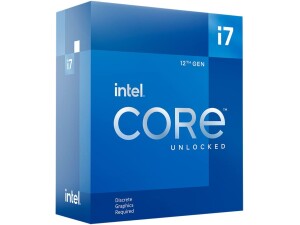 Intel 12th Gen Core i7-12700KF 12 Core Processor 20 Threads, 3.6GHz up to 5.0GHz Turbo Alder Lake Socket LGA1700, 25MB Cache, 125W, Maximum Turbo Power 190W, No Graphics, No Cooler