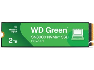 WD Green SN3000 (WDS200T4G0E-00CPS0) 2TB NVMe SSD, M.2 Interface, PCIe Gen4, 2280, Read 5000MB/s, Write 4200MB/s, 3 Year  Limited Warranty