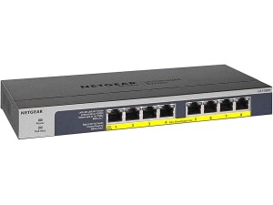 NETGEAR 8 Port PoE Switch (GS108PP) - 8 Port Gigabit Ethernet Switch with 8 x PoE+ 123W, Desktop, Wall Mount or Rackmount, and Limited Lifetime Protection