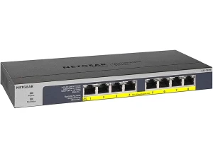 NETGEAR 8 Port PoE Switch (GS108PP) - 8 Port Gigabit Ethernet Switch with 8 x PoE+ 123W, Desktop, Wall Mount or Rackmount, and Limited Lifetime Protection