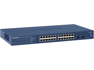 NETGEAR 26-Port Gigabit Ethernet Smart Switch (GS724Tv4) - Managed, with 24 x 1G, 2 x 1G SFP, Desktop or Rackmount, and Limited Lifetime Protection