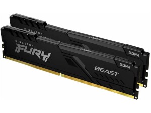 Kingston FURY Beast 32 GB (2 x 16 GB) 3200 MHz DDR4 CL16 Desktop Memory Kit of 2 KF432C16BBK2/32