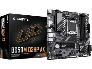 Gigabyte B650M D3HP AX Motherboard - Supports AMD AM5 CPUs, 5+2+2 Phases Digital VRM, up to 7600MHz DDR5 (OC), 2xPCIe 4.0 M.2, Wi-Fi 6E, 2.5GbE LAN, USB 3.2 Gen 1