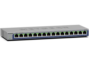 NETGEAR GS116UK Gigabit Ethernet Network Switch, Hub, Desktop and ProSAFE Lifetime Protection, 16 Port
