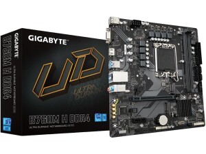 Gigabyte B760M H DDR4 Motherboard - Supports Intel Core 14th Gen CPUs, 6+1+1 Phases Digital VRM, up to 3200MHz DDR4 (OC), 2xPCIe 4.0 M.2, GbE LAN, USB 3.2 Gen1