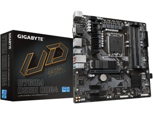 Gigabyte B760M DS3H DDR4 Motherboard - Supports Intel Core 14th Gen CPUs, 6+2+1 Phases Digital VRM, up to 5333MHz DDR4 (OC), 2xPCIe 4.0 M.2, 2.5GbE LAN, USB 3.2 Gen2