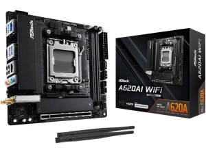 ASRock A620AI WIFI Amd A620a Am5 Mini Itx 2 Ddr5 Hdmi Wi-Fi 6E 2.5G & Gb Lan 2X