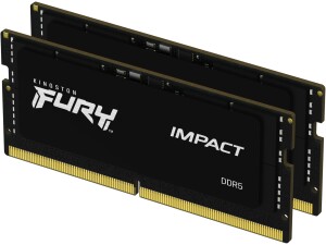 Kingston FURY Impact KF556S40IBK2-64 64GB (2x 32GB) SODIMM System Memory, 5600MHz, DDR5, CL40, Intel XMP