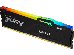 Kingston FURY Beast Black RGB 128GB (4x32GB) 5600MT/s DDR5 CL40 DIMM Desktop Gaming Memory Kit of 4 Intel XMP - KF556C40BBAK4-128