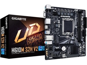 Gigabyte H610M S2H V2 Motherboard - Supports Intel Core 14th CPUs, 4+1+1 Hybrid Phases Digital VRM, up to 5600MHz DDR5, 1xPCIe 3.0 M.2, GbE LAN, USB 3.2 Gen 1