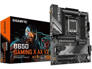 Gigabyte B650 GAMING X AX V2 Motherboard - Supports AMD Ryzen 8000 CPUs, 8+2+2 Phases Digital VRM, up to 8000MHz DDR5 (OC), 1xPCIe 5.0 + 2xPCIe 4.0 M.2, Wi-Fi 6E 802.11ax, 2.5GbE LAN, USB 3.2 Gen 2