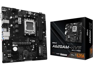 Asrock A620AM-HVS Amd A620a Am5 Micro Atx 2 Ddr5 Vga Hdmi Gb Lan 2X M.2