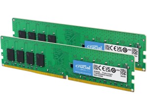 Crucial DDR4 RAM 64GB Kit (32GBx2) 3200MHz CL22, Desktop Computer Memory, (or 2933MHz, 2666MHz) - CT2K32G4DFD832A