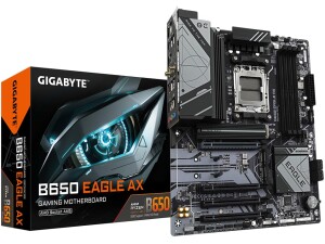 Gigabyte B650 EAGLE AX Motherboard - Supports AMD Ryzen 7000 CPUs, 12+2+2 Phases Digital VRM, up to 7600MHz DDR5 (OC), 1xPCIe 5.0 + 2xPCIe 4.0 M.2, Wi-Fi 6E 802.11ax, GbE LAN, USB 3.2 Gen2
