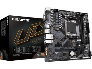 Gigabyte B650M S2H Motherboard - Supports AMD Ryzen 8000 CPUs, 5+2+2 Phases Digital VRM, up to 6400MHz DDR5, 1xPCIe 4.0 M.2, GbE LAN, USB 3.2 Gen 1