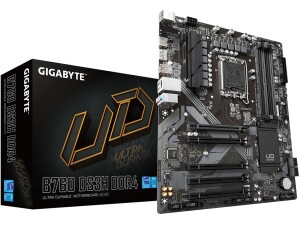 Gigabyte B760 DS3H DDR4 Motherboard - Supports Intel Core 14th CPUs, 18+2+1 Phases Digital VRM, up to 5333MHz DDR4 (OC), 2xPCIe 4.0 M.2, GbE LAN, USB 3.2 Gen 2