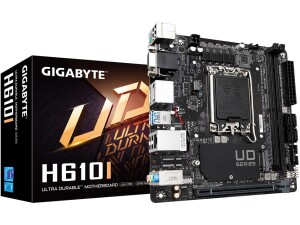 Gigabyte H610I Motherboard - Supports Intel Core 14th CPUs, 4+1+1 Hybrid Digital VRM, up to 5600MHz DDR5, 1xPCIe 3.0 M.2, GbE LAN, USB 3.2 Gen 1