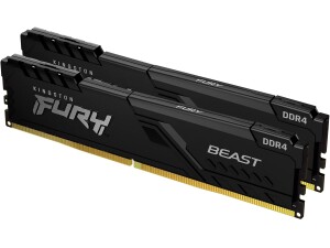 Kingston FURY Beast 64GB (2x32GB) 3200MHz DDR4 CL16 Desktop Memory Kit of 2 KF432C16BBK2/64