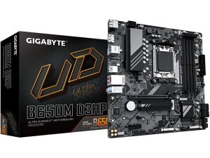 Gigabyte B650M D3HP Motherboard - Supports AMD Ryzen 7000 CPUs, 15+2+2 Phases Digital VRM, up to 7600MHz DDR5 (OC), 2xPCIe 4.0 M2, 2.5GbE LAN, USB 3.2 Gen 1
