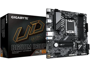 Gigabyte B650M D3HP Motherboard - Supports AMD Ryzen 7000 CPUs, 15+2+2 Phases Digital VRM, up to 7600MHz DDR5 (OC), 2xPCIe 4.0 M2, 2.5GbE LAN, USB 3.2 Gen 1