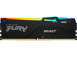 Kingston FURY Beast Black RGB 64GB (2x32GB) 5200MT/s DDR5 CL40 DIMM Desktop Gaming Memory Kit of 2 AMD EXPO/Intel XMP - KF552C40BB2AK2-64