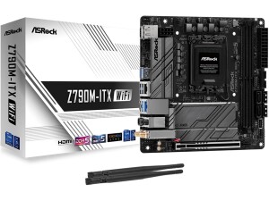 "ASROCK Z790M ITX WIFI, LGA1700, MINI ITX, 2 X DDR5, 2 M.2, 4 SATA, HDMI, DP"