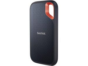 SANDISK Extreme Portable SSD 2TB (up to 1050 MB/s read, 1,000MB/s write, NVMe SSD, USB-C, External Solid State Drive, IP65 rated for dust and water resistance, Updated Firmware) Black