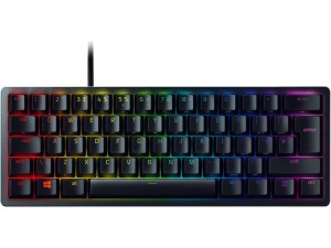 Razer Huntsman Mini (Red Switch) - 60 Percent Compact Gaming Keyboard (Linear Optical-Mechanical Switches, Doubleshot PBT Keycaps, Detachable USB-C Cable) QWERTY UK Layout | Black
