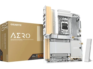 GIGABYTE X870E AERO X3D WOOD Motherboard - Supports AMD Ryzen 9000 CPUs, 16+2+2 Phases Digital VRM, up to 9000Hz DDR5 (OC), 2xPCIe 5.0 + 2xPCIe 4.0, Wi-Fi 7, 5GbE LAN, USB 4