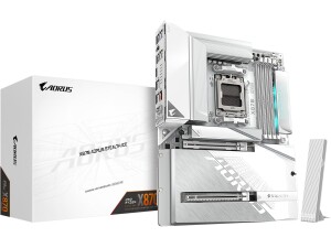 GIGABYTE X870 AORUS STEALTH ICE Motherboard - Supports AMD Ryzen 9000 CPUs, 16+2+2 Phases Digital VRM, up to 8200Hz DDR5 (OC), 2xPCIe 5.0 + 2xPCIe 4.0, Wi-Fi 7, 5 GbE LAN, USB 4