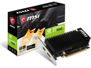 MSI GeForce GT 1030 2GHD4 LP OC Gaming Graphics Card - 2GB GDDR4, 1189 MHz, PCI Express 3.0 x16, 64 bit, DP, HDMI