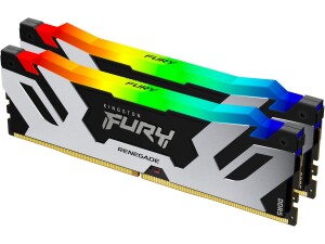 Kingston FURY Renegade KF572C38RSAK2-48 48GB (2x 24GB) DIMM System Memory, 7200MHz, DDR5, CL38, Silver, RGB, Intel XMP