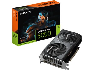 Gigabyte GeForce RTX 5050 WINDFORCE OC 8G Graphics Card - 8GB GDDR6, 128bit, PCI-E 5.0, 2587MHz Core Clock, 2 x DP, 2 x HDMI, NVIDIA DLSS 4, GV-N5050WF2OC-8GD