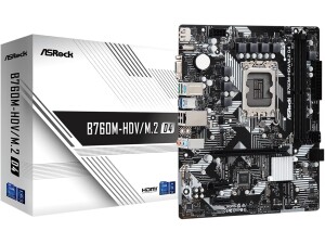 Asrock B760M-HDV/M.2 D4, Intel B760, 1700, Micro ATX, 2 DDR4, VGA, HDMI, DP, GB LAN, PCIe4, 2x M.2