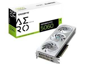 Gigabyte GeForce RTX 5060 AERO OC 8G Graphics Card - 8GB GDDR7, 128bit, PCI-E 5.0, 2595 MHz Core Clock, 3 x DisplayPort, 1 x HDMI, GV-N5060AERO OC-8GD