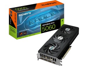 Gigabyte GeForce RTX 5060 EAGLE MAX OC 8G Graphics Card - 8GB GDDR7, 128bit, PCI-E 5.0, 2550 MHz Core Clock, 3 x DisplayPort, 1 x HDMI, NVIDIA DLSS 4, GV-N5060EAGLEMAX OC-8GD 1.0