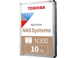 Toshiba N300 10TB Internal NAS Hard Drive, 3.5'' SATA HDD, 7200 RPM, 24/7 Operation, Supports 1-8 bay systems, 128MB Cache, 180TB/Year workload, 3yr Warranty (HDEX01QZNA51F).