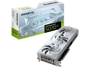 Gigabyte GeForce RTX 5070 Ti EAGLE OC ICE SFF 16G Graphics Card - 16GB GDDR7, 256bit, PCI-E 5.0, 2542 MHz Core Clock, 3 x DP 2.1a, 1 x HDMI 2.1b, NVIDIA DLSS 4, GV-N507TEAGLEOC ICE-16GD