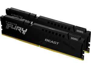 Kingston FURY Beast Black DDR5 16GB (2x8GB) 5200MT/s CL40 DIMM Desktop Gaming Memory Kit of 2 Intel XMP - KF552C40BBK2-16