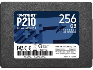 Patriot P210 SATA 3 256GB SSD 2.5 Inch Internal Solid State Drive - P210S256G25