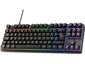 TECWARE Phantom+ 88-Key UK Layout RGB Mechanical Keyboard (Black) Wraith Red Switch (Prelubed, 45g Linear) Wired, Per key Colour & Lighting control