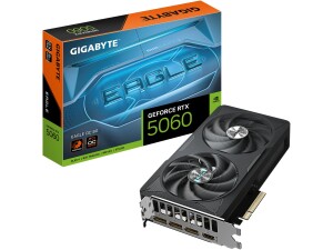 Gigabyte GeForce RTX 5060 EAGLE OC 8G Graphics Card - 8GB GDDR7, 128bit, PCI-E 5.0, 2550 MHz Core Clock, 3 x DisplayPort, 1 x HDMI, GV-N5060EAGLE OC-8GD