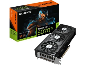 Gigabyte GeForce RTX 5070 Ti WINDFORCE OC V2 16G Graphics Card - 16GB GDDR6, 256bit, PCI-E 5.0, 2497 MHz Core Clock, 3 x DisplayPort, 1 x HDMI, GV-N507TWF3OCV2-16GD