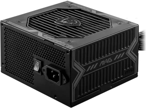 MSI MAG A550BN UK PSU '550W, 80 Plus Bronze certified, 12V Single-Rail, DC-to-DC Circuit, 120mm Fan, Non-Modular, Sleeved Cables, ATX Power Supply Unit, UK Powercord, Black'