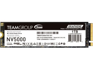 TEAMGROUP NV5000 1TB SLC Cache NVMe PCIe Gen4x4 M.2 2280 Laptop, Desktop SSD Read/Write Speed up to 4500 / 1900MB/s TM8FGM001T0C101